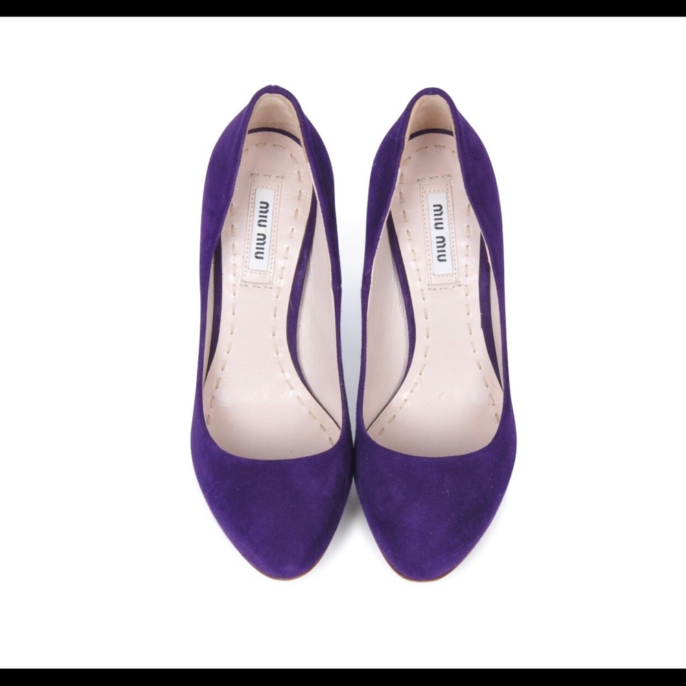 Min Miu Purple Suede Pumps 38